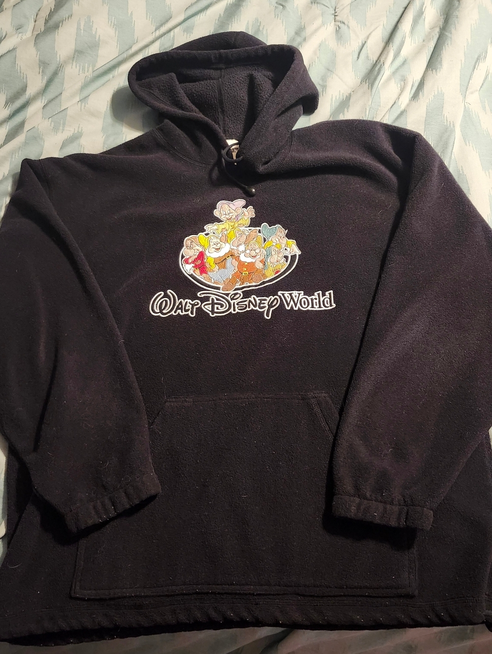 Vintage Walt Disney 7 Dwarfs Hoodie adjustable straps Men's Size Large